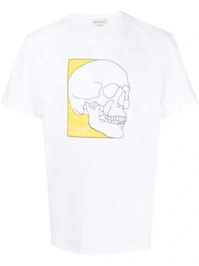 Alexander Mcqueen Skull-print Cotton T-shirt In White