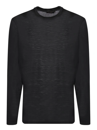 Dell'oglio Jersey And Wool T-shirt In Black