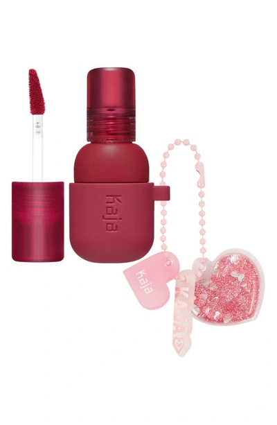 Kaja Jelly Charm Glazed Lip Stain & Blush With Keychain 02 Squeeze Guava 0.17 oz / 5 G