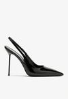 Paris Texas Sleek Slingback Pumps With Premium Calf Leather And Elegant Stiletto Heel In Black