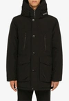 Woolrich Arctic Parka In Ramar Fabric In Black