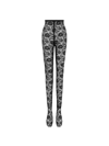 Saint Laurent High-rise Lace Tights In Black