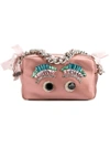 ANYA HINDMARCH ANYA HINDMARCH EYES CHAIN CLUTCH BAG - PINK,95900112186835