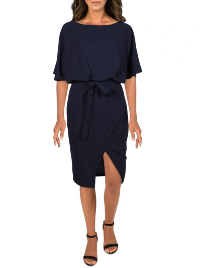 Ax Paris Womens Dolman Knee Midi Dress In Blue