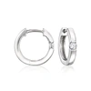 Rs Pure By Ross-simons Diamond Hoop Earrings In Sterling Silver In White