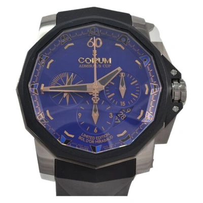 Pre-owned Corum A753-00929 Men's Admiral's Cup Blue Dial Automatic Watch