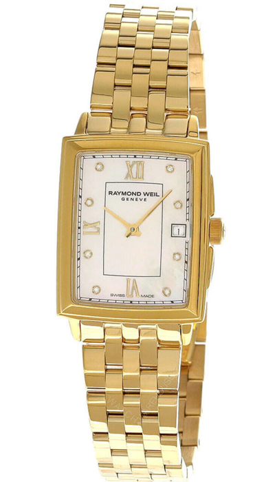 Pre-owned Raymond Weil Toccata Quartz Ss Diamond Mop Dial Women's Watch 5925-p-00995