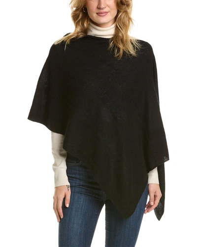 In2 By Incashmere Ribbed Cashmere Poncho In Black