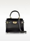 FONTANELLI DESIGNER HANDBAGS LITTLE BLACK HANDBAG