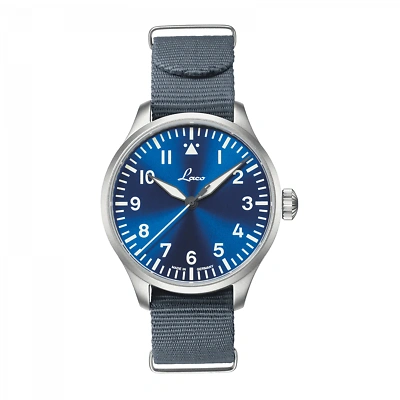 Pre-owned Laco Augsburg Blaue Stunde 39 Stainless Steel 39.0mm Wristwatch