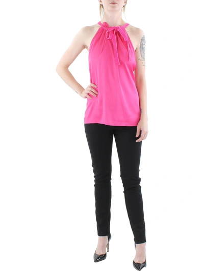 Ramy Brook Womens Ruffled Velvet Tank Top In Pink