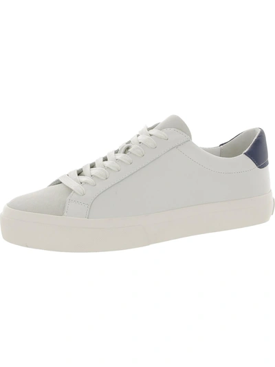 Vince Mens Leather Suede Casual And Fashion Sneakers In White