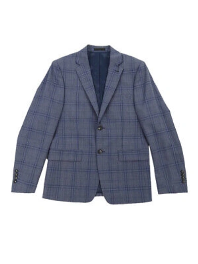 Pre-owned Calvin Klein Men's Skinny-fit Infinite Stretch Suit Jacket (42r, Blue)