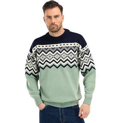 Pre-owned Dale Of Norway Randaberg Sweater - Men's Dusty Green/navy/off White, L