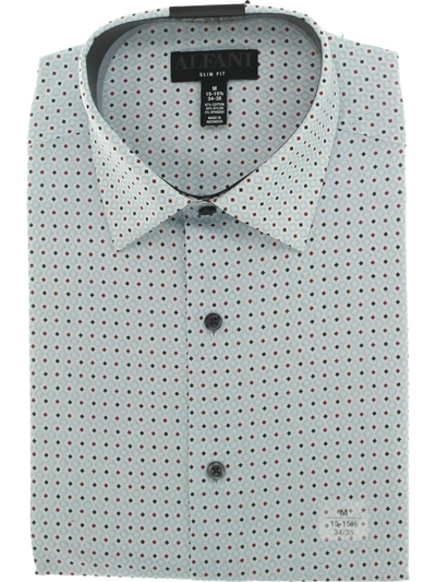 Alfani Mens Slim Fit Button Down Dress Shirt In Multi