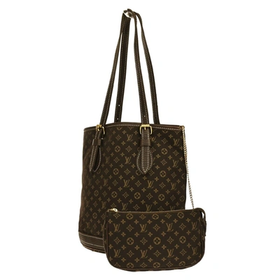 Pre-owned Louis Vuitton Bucket Pm Canvas Shoulder Bag () In Brown
