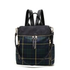 Mkf Collection By Mia K Nishi Nylon Plaid Backpack For Women's In Green