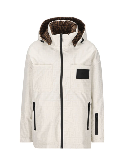 Fendi Ski Jacket In Blanc