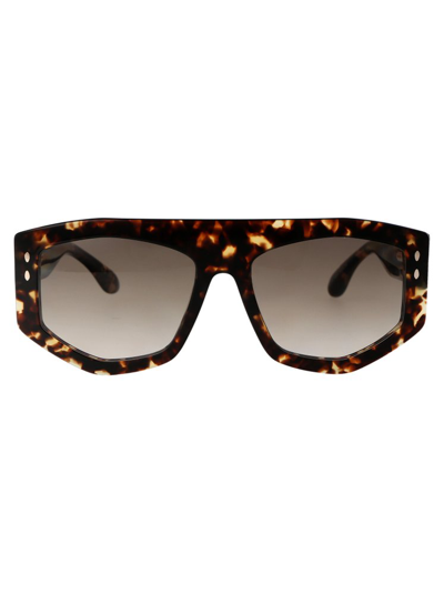 Isabel Marant Geometric Frame Sunglasses In Multi