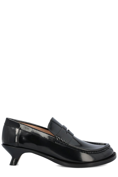 Loewe Leather Campo Derby Shoes 40 In Black