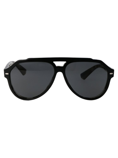 Dolce & Gabbana Eyewear Aviator Frame Sunglasses In Black