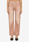 Our Legacy Third Cut Digital Rust Straight-leg Jeans In Pink