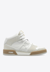 Fendi Match High-top Sneakers In Cream