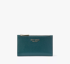 Kate Spade Morgan Small Slim Bifold Wallet In Artesian Green