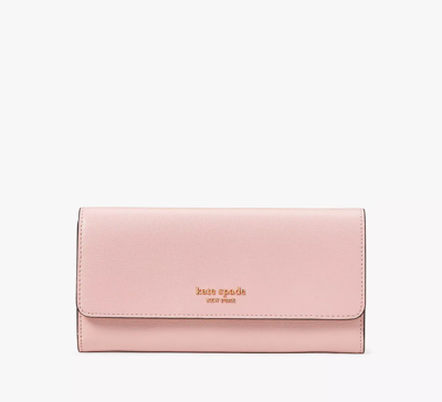 Kate Spade Morgan Flap Continental Wallet In Pink Dune