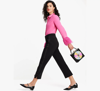 Kate Spade Tech Twill Bow Pant In Black