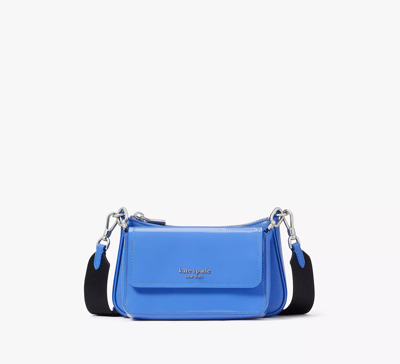 Kate Spade Double Up Patent Leather Crossbody In Fluorite