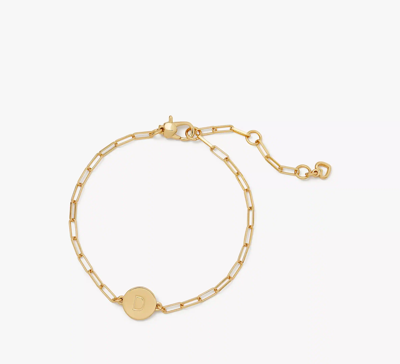 Kate Spade D Initial Chain Bracelet In Gold