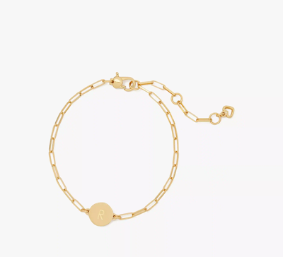 Kate Spade R Initial Chain Bracelet In Gold