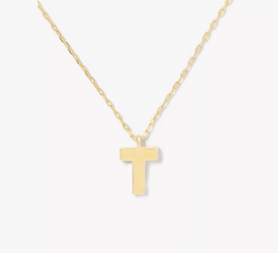 Kate Spade Fine Love Letter T Initial Pendant In Gold