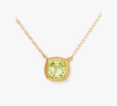 Kate Spade Fine Time To Shine Gem Pendant In Peridot