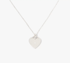 Kate Spade Fine Meant To Be Heart Pendant In Silver