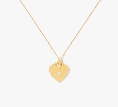 Kate Spade Fine Meant To Be Heart Pendant In Gold