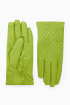 COS DIAMOND-QUILTED LEATHER GLOVES