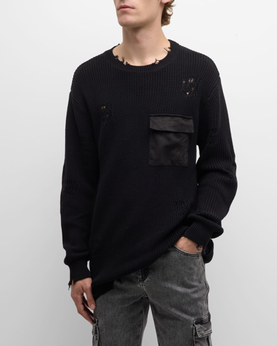 Ser.o.ya Men's Devin Distressed Jumper In Black