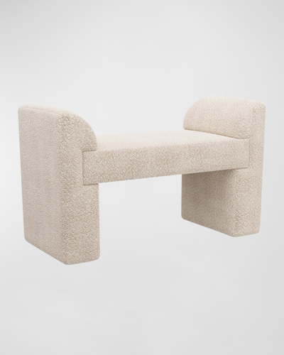 Arteriors Windemere Sherpa Bench - 49" In Neutral