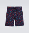 Vilebrequin Bestickte Badehose Mistral In Blue