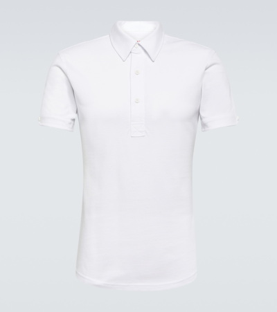 Orlebar Brown Sebastian Cotton Pique Polo Shirt In White