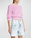 Isabel Marant Yandra Ribbed Sweater In Light Pink