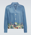 Bode Blue Ski Lift Shirt In Blue