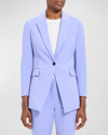 Theory Etiennette Wool Blazer In Grotto