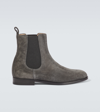 MANOLO BLAHNIK DELSA SUEDE CHELSEA BOOTS