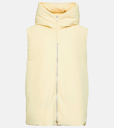 Jil Sander Oversized Hooded Down Vest In 279