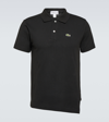 Comme Des Garçons Shirt X Lacoste Asymmetric Cotton Polo Shirt In Black
