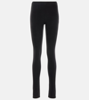 JUNYA WATANABE HIGH-RISE VELOUR LEGGINGS