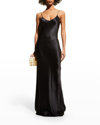 Nili Lotan Cami Silk-satin Gown In Black